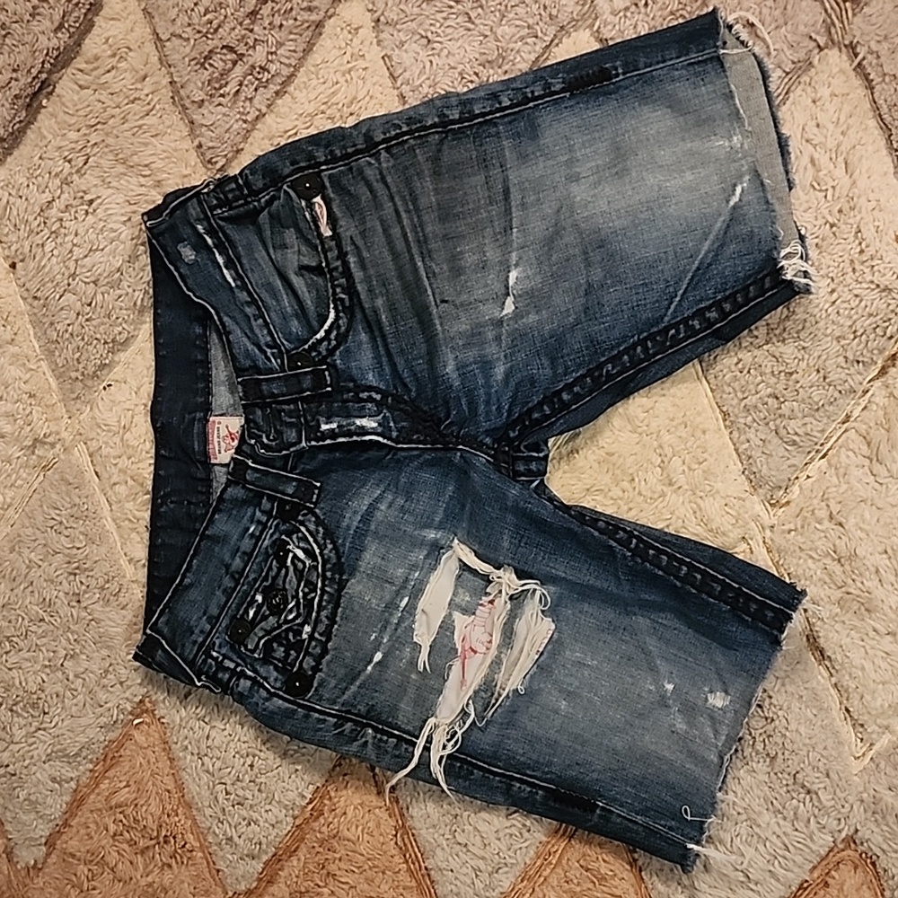 True Religion cut off Jean shorts